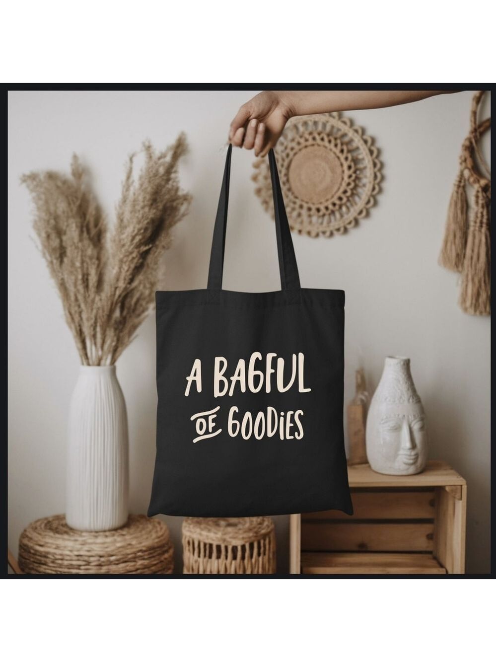 Custom Black Tote Bag A Bag Full Of Goodies